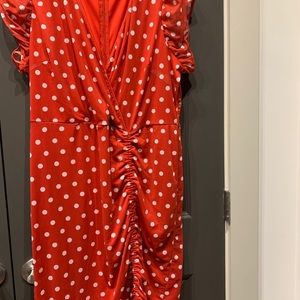 FTF Red & White Polka Dot Dress